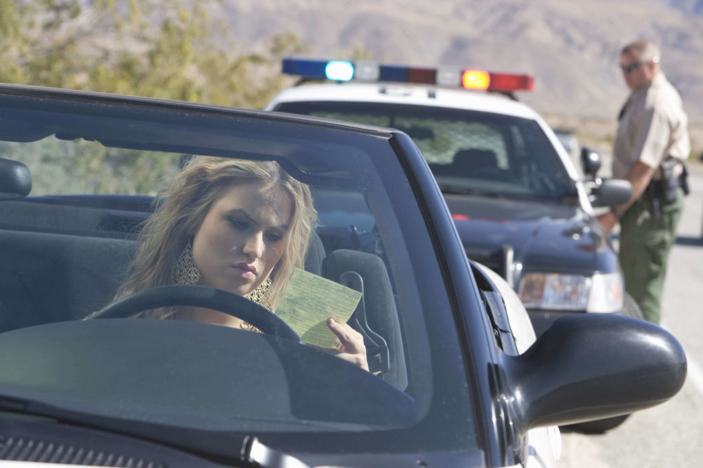 Girl Receives Traffic Violation